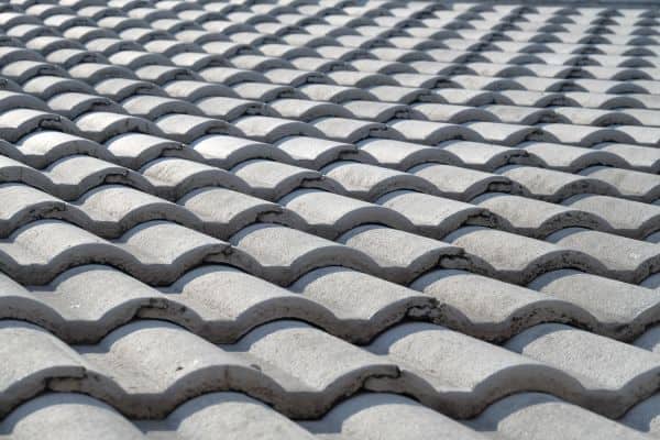 concrete tile roof close-up
